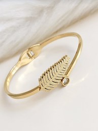 Gold Stone Leaf Bracelet