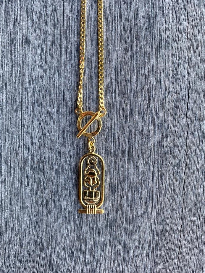 Gold Ancient Egyptian Luck Necklace