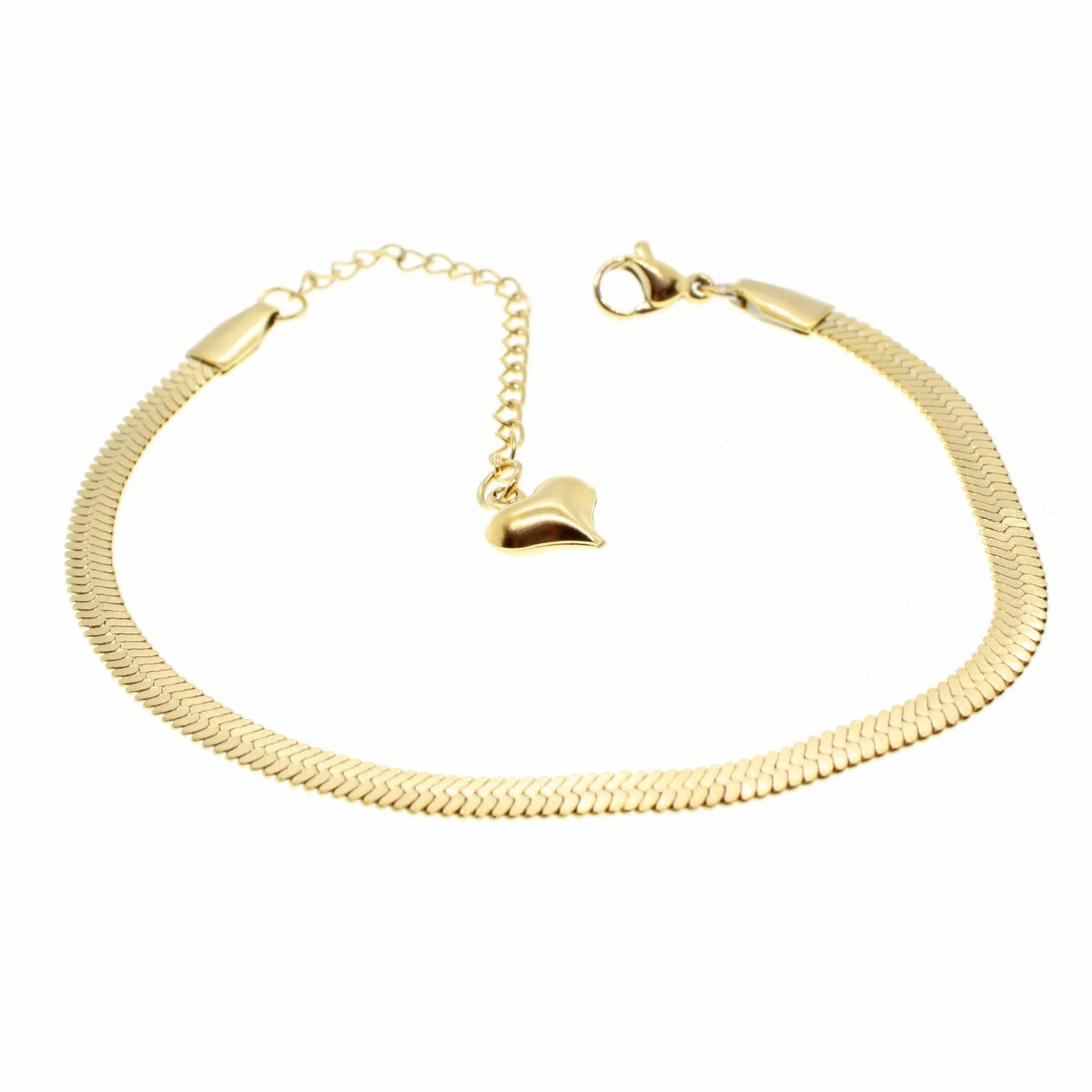 Gold Color, Steel, Italian Chain Bracelet