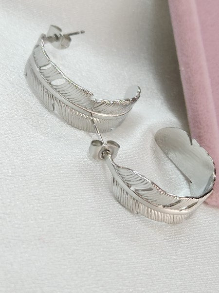 Silver Leaf Earrings