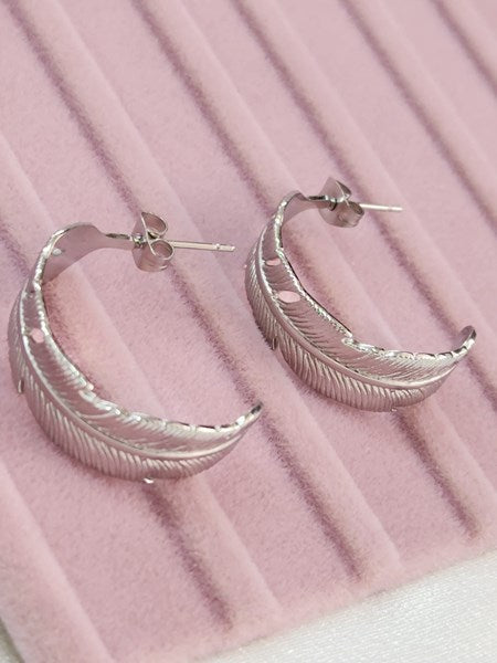 Silver Leaf Earrings