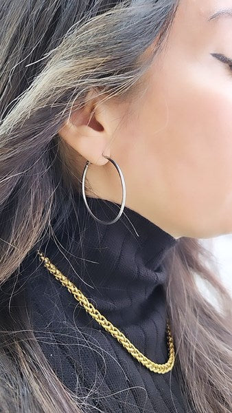 Silver Hoop Earrings