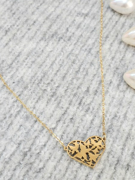 Butterfly Heart Necklace