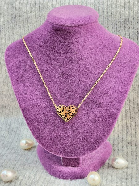 Butterfly Heart Necklace