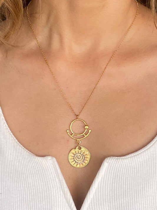 Gold Sun Necklace