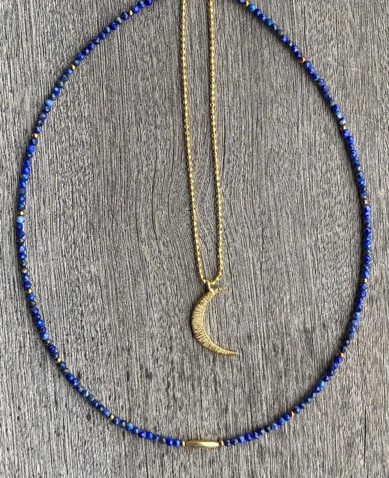 Navy Blue Night Combination Necklace