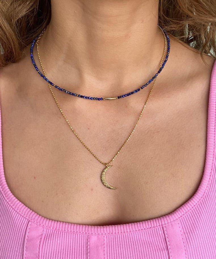 Navy Blue Night Combination Necklace