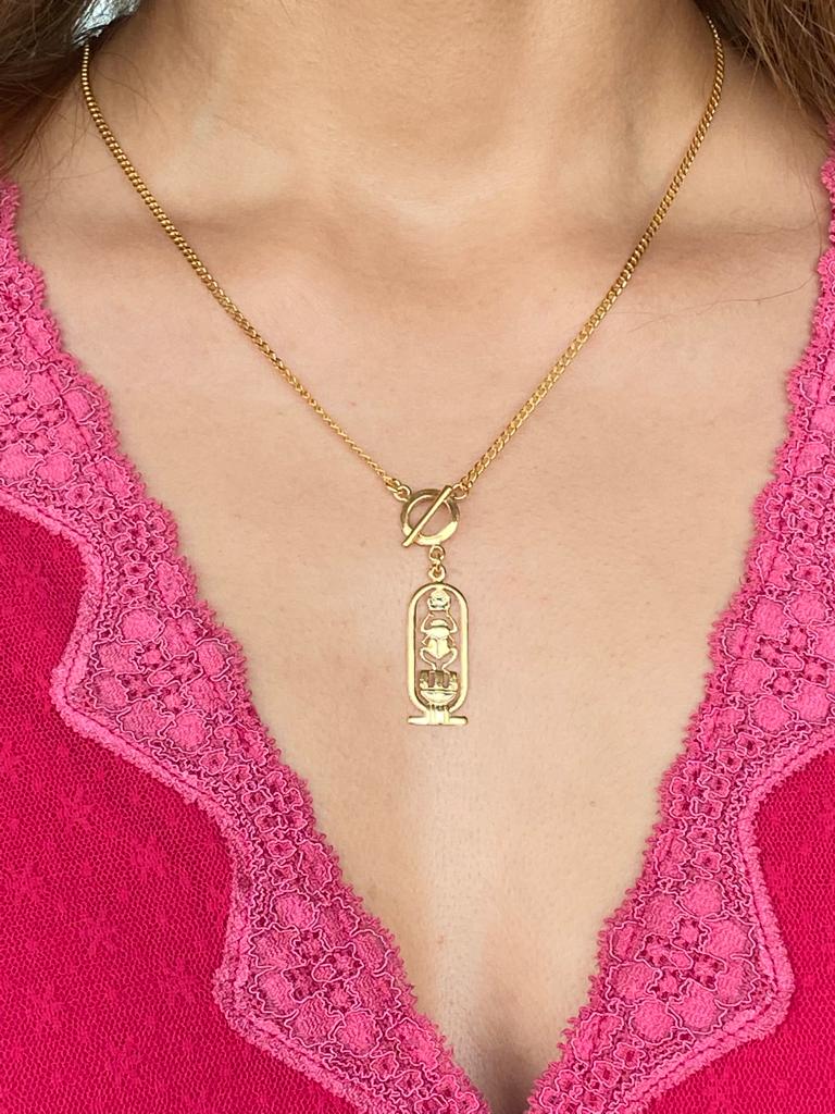 Gold Ancient Egyptian Luck Necklace