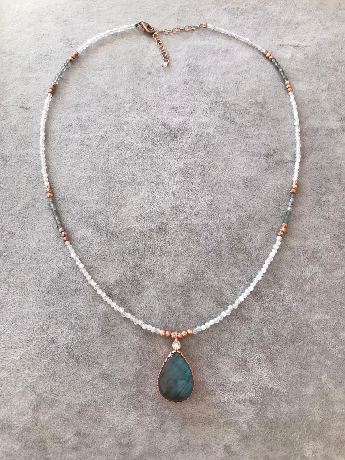 Labradorite Drop Necklace