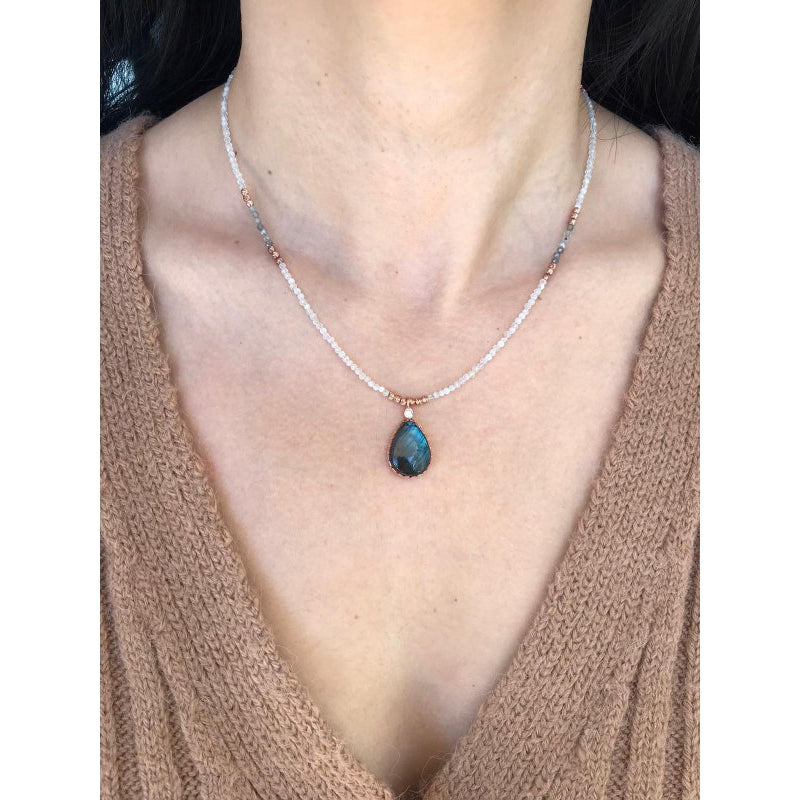 Labradorite Drop Necklace