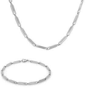 Singapore Model Men's Bracelet and Necklace Set