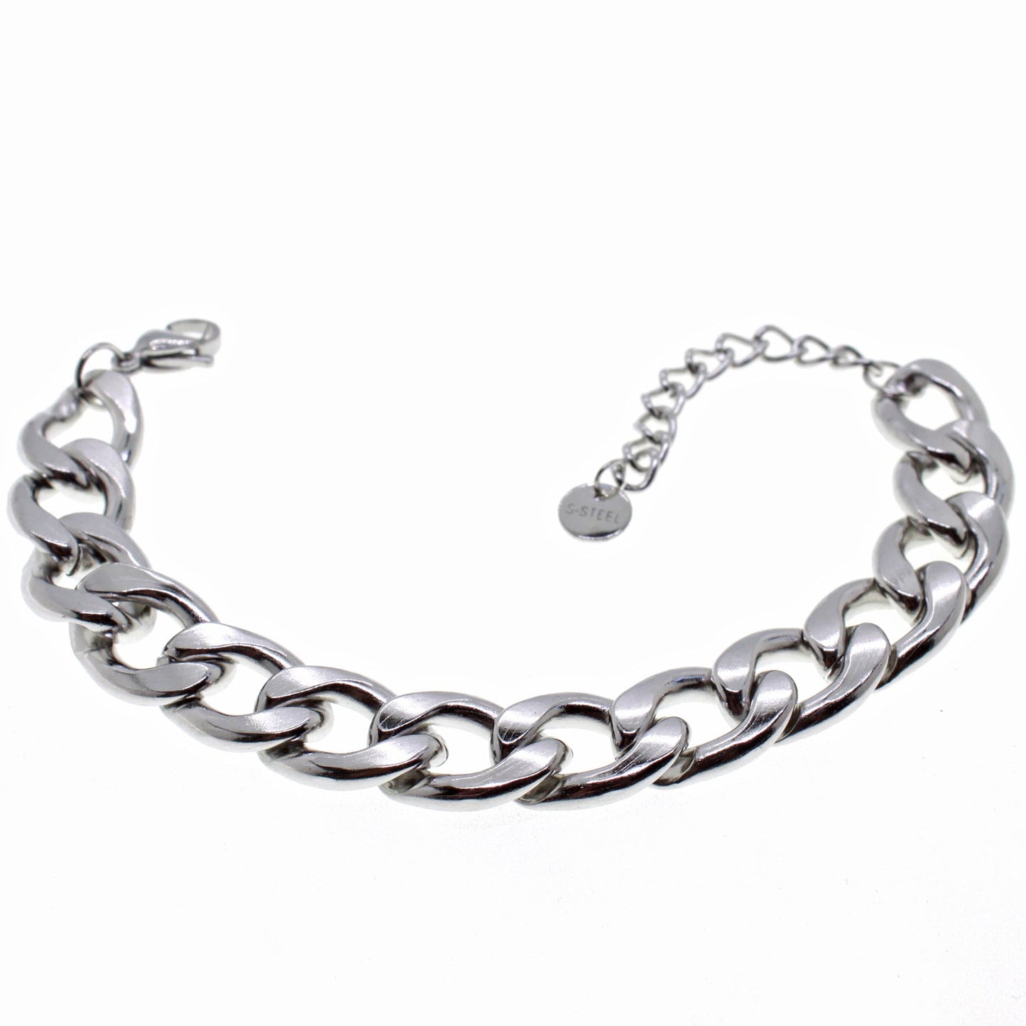 Silver Color, Steel Men's Cadena Bracelet